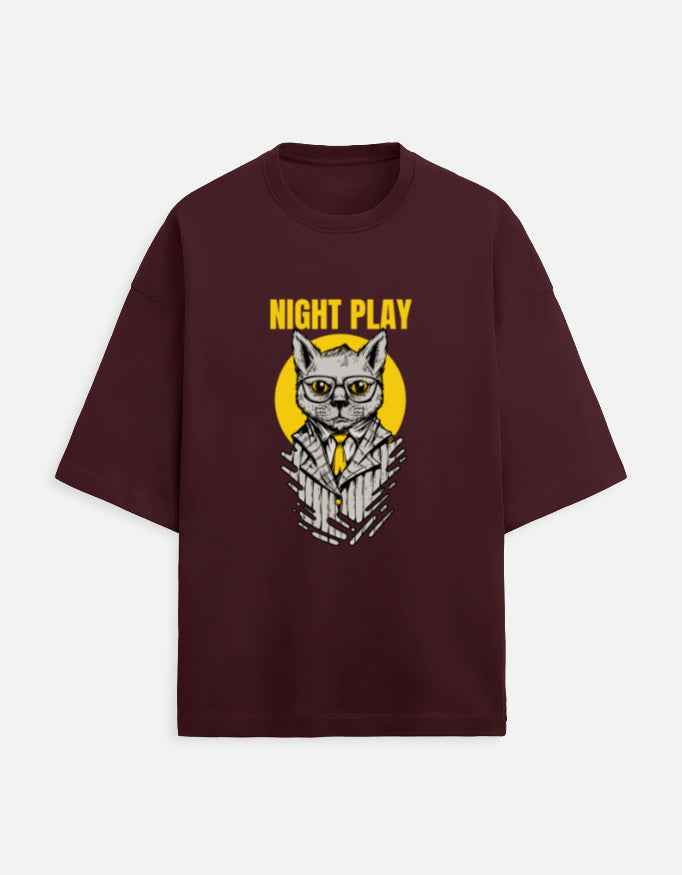 Unisex Terry Oversized Tee - Night Play
