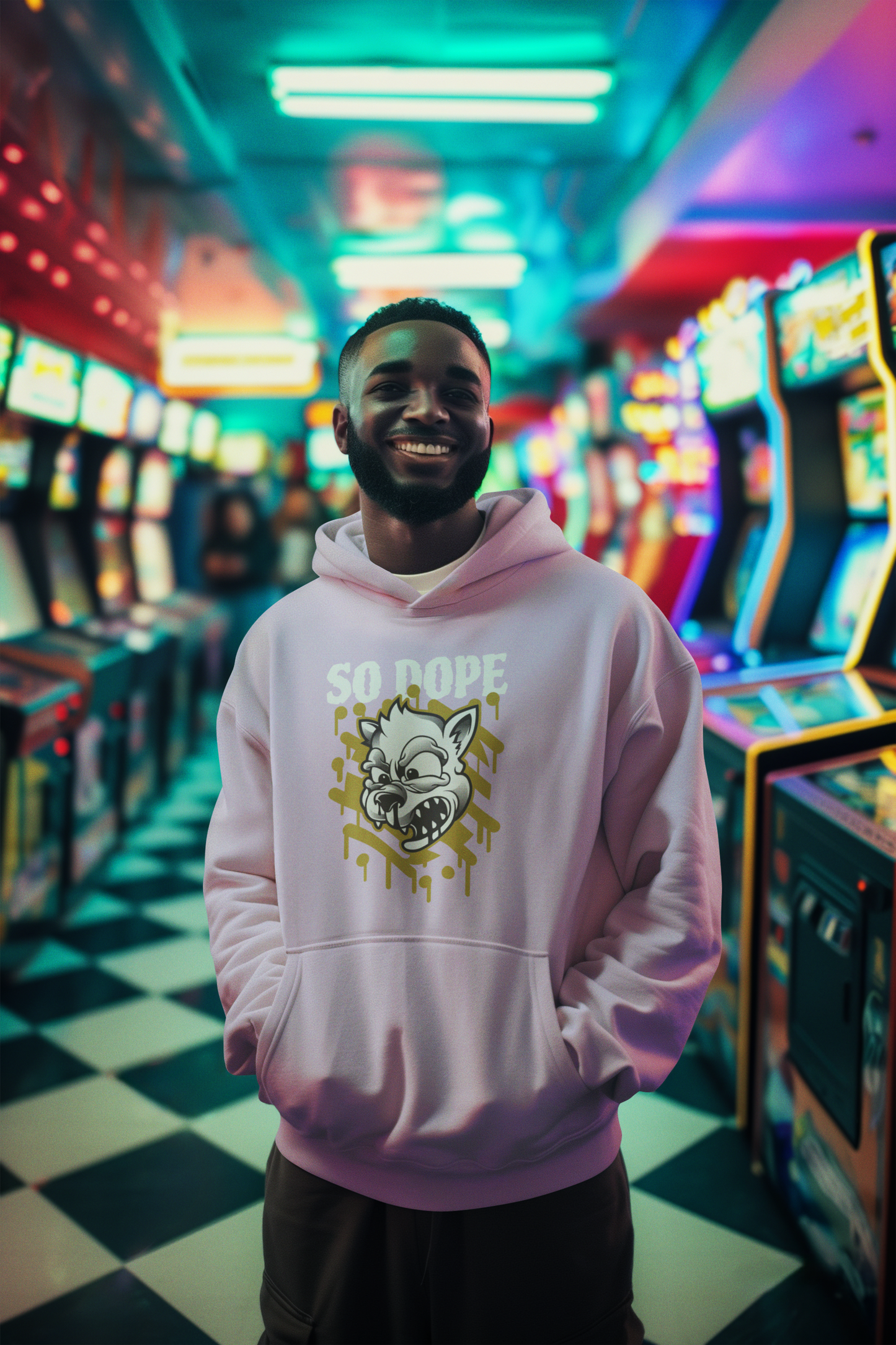 Dope White Oversized Hoodie