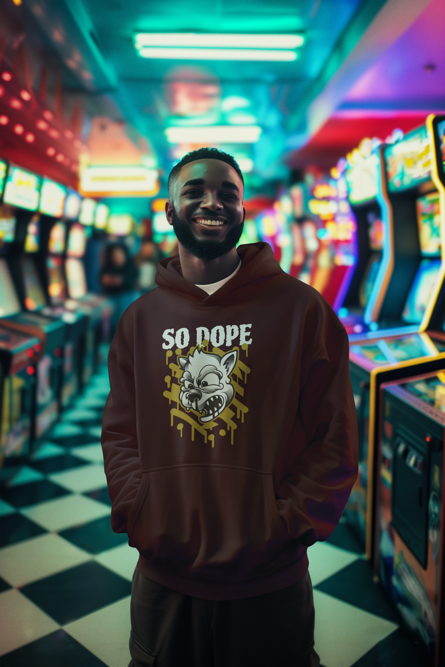Dope White Oversized Hoodie