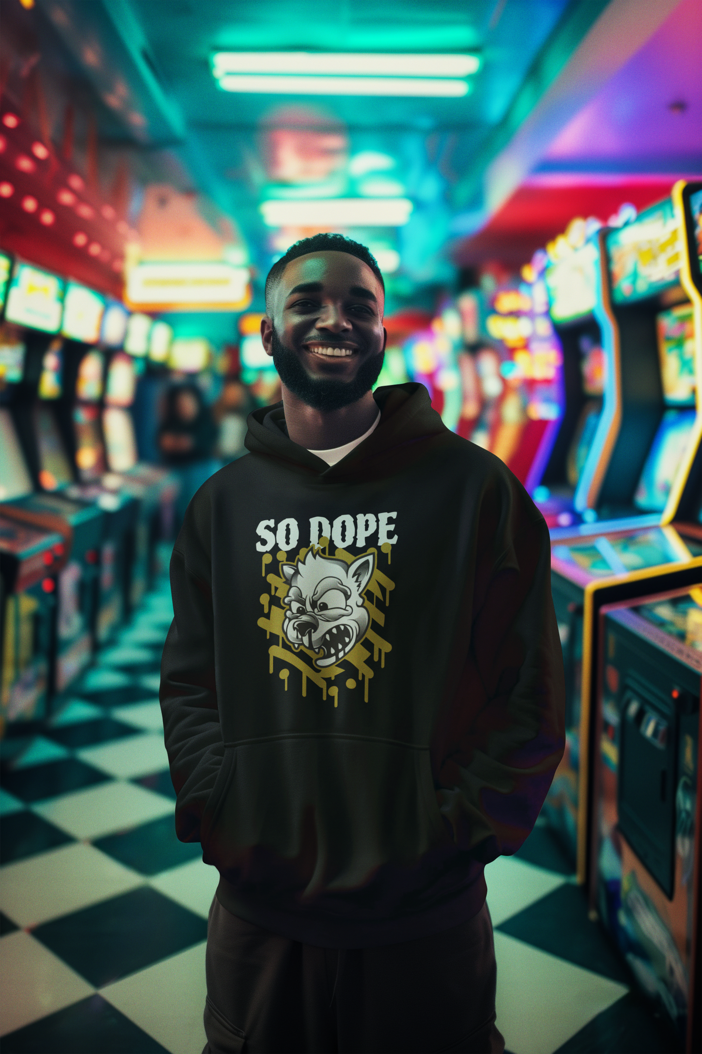 Dope White Oversized Hoodie
