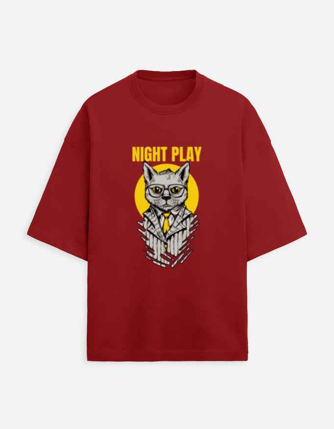Unisex Terry Oversized Tee - Night Play