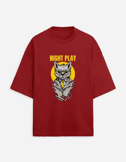 Unisex Terry Oversized Tee - Night Play