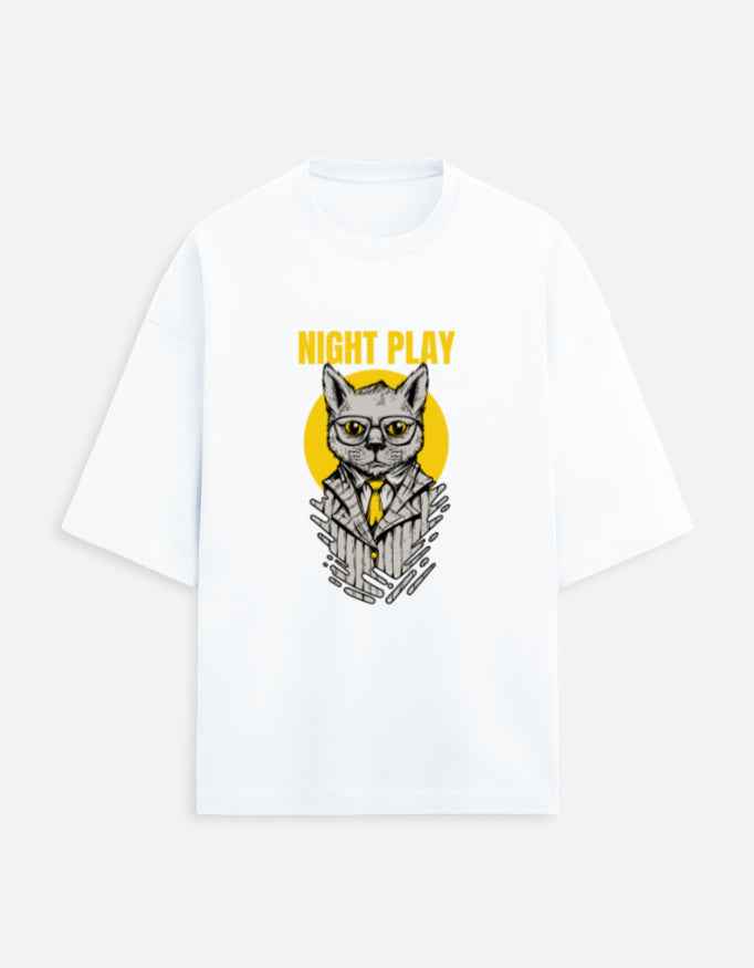 Unisex Terry Oversized Tee - Night Play