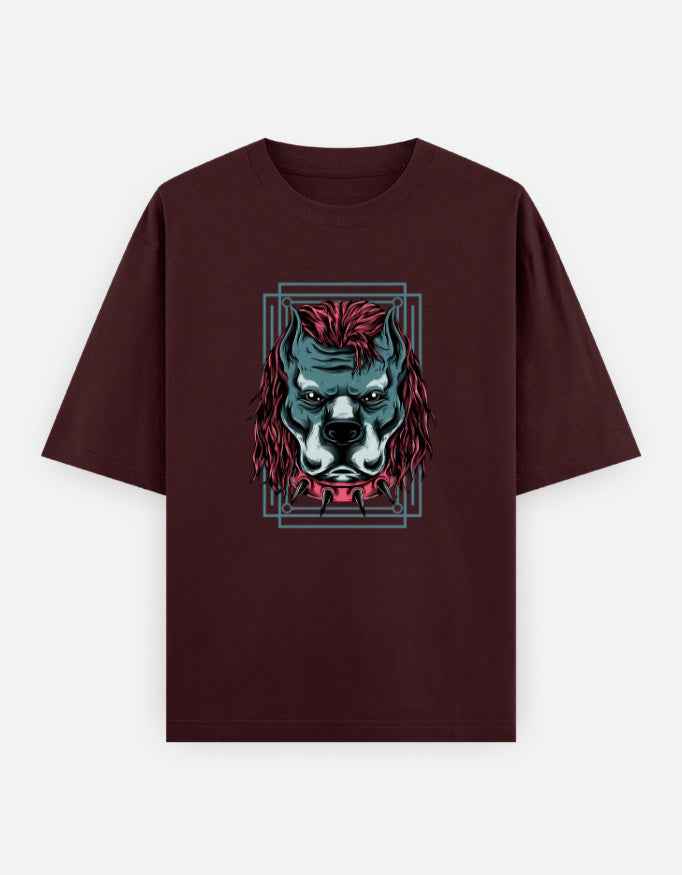 Unisex Oversized Classic T-Shirt - Angry Dog