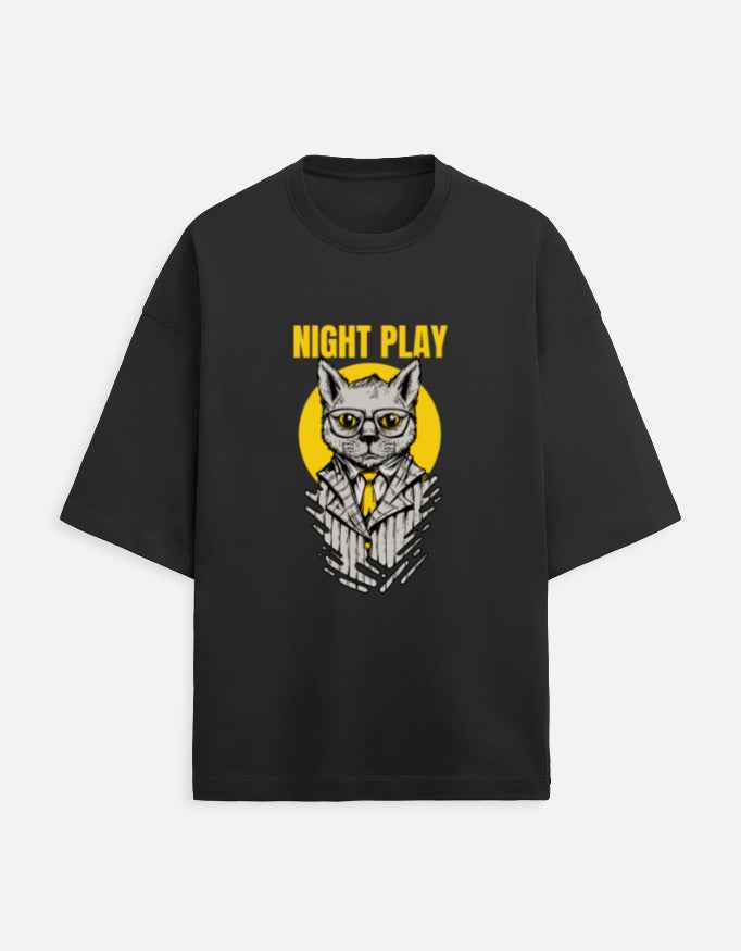 Unisex Terry Oversized Tee - Night Play