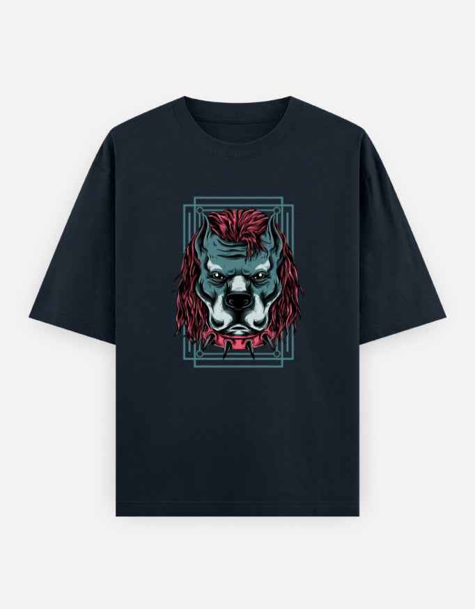 Unisex Oversized Classic T-Shirt - Angry Dog