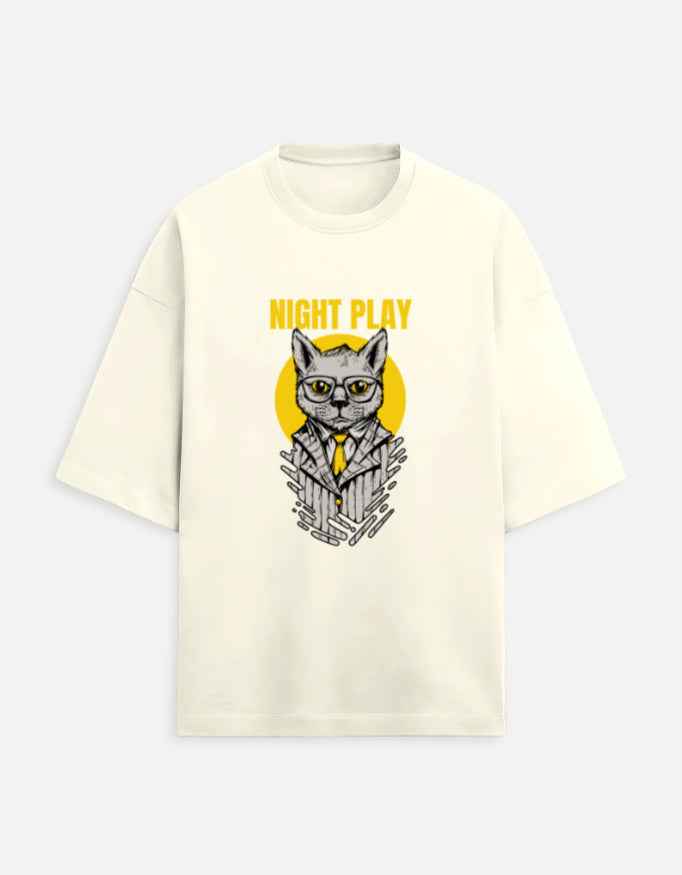Unisex Terry Oversized Tee - Night Play