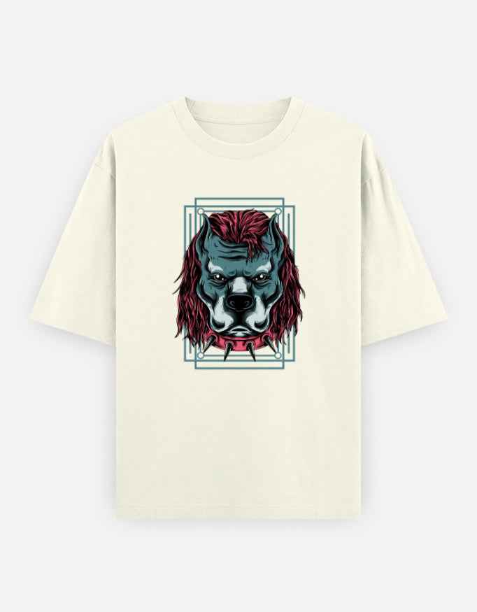 Unisex Oversized Classic T-Shirt - Angry Dog