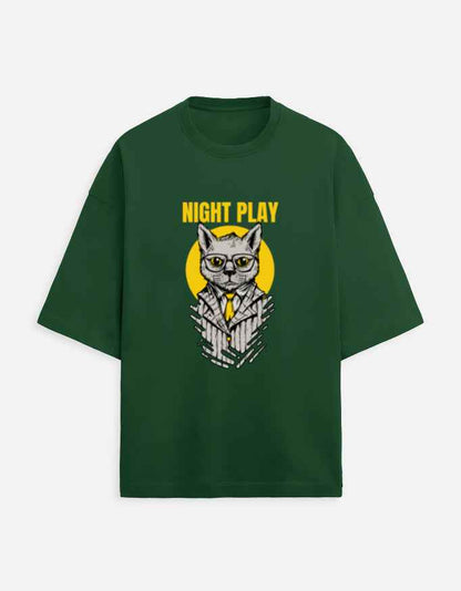 Unisex Terry Oversized Tee - Night Play