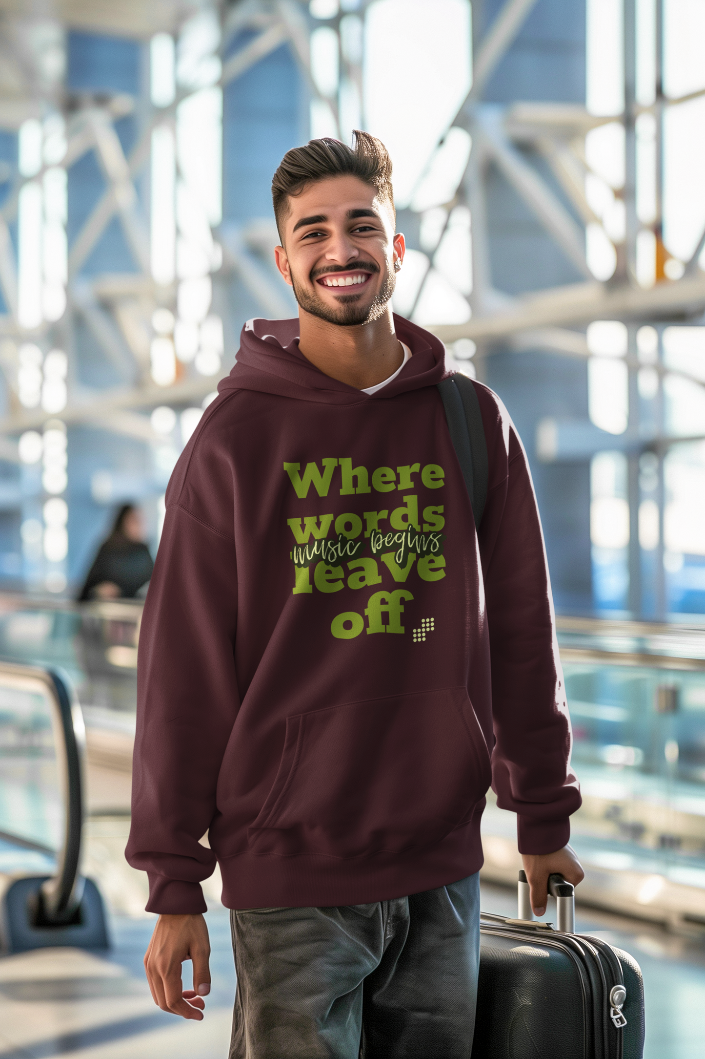 Music Begins Oversized Hoodie