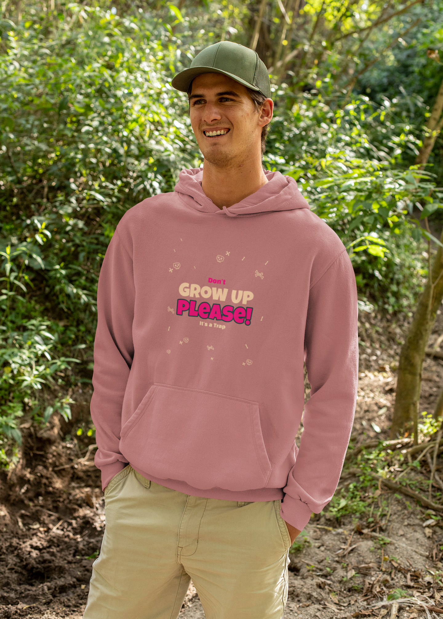 Don't Grow Up Hoodie - Stylish Grow Design for Fun and Comfort