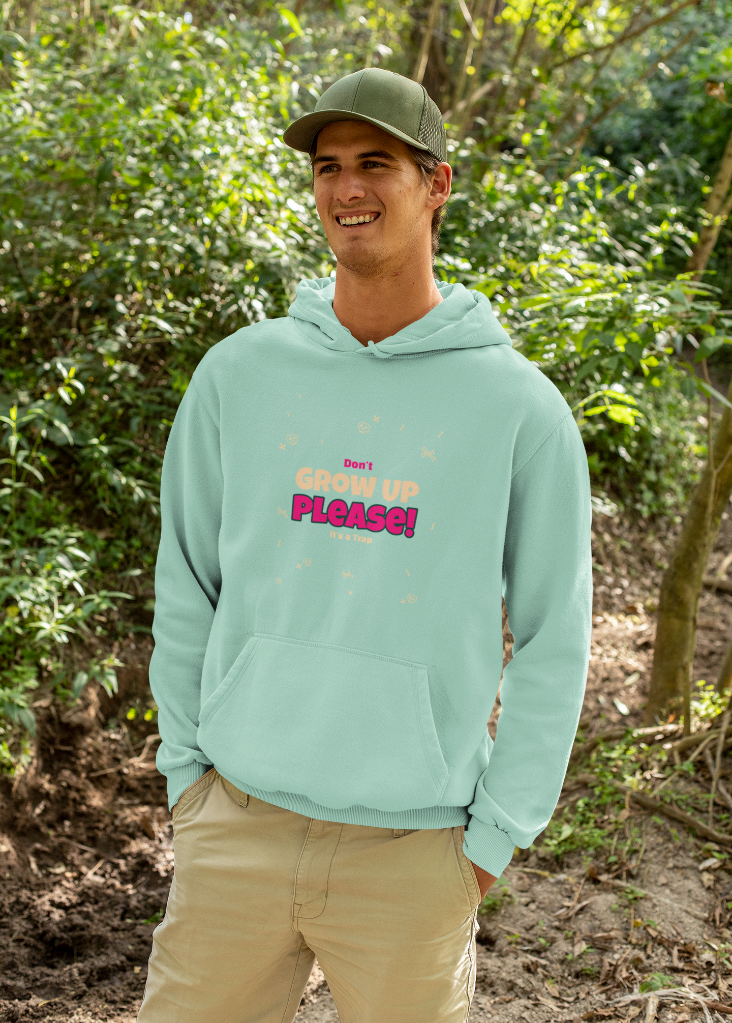 Don't Grow Up Hoodie - Stylish Grow Design for Fun and Comfort