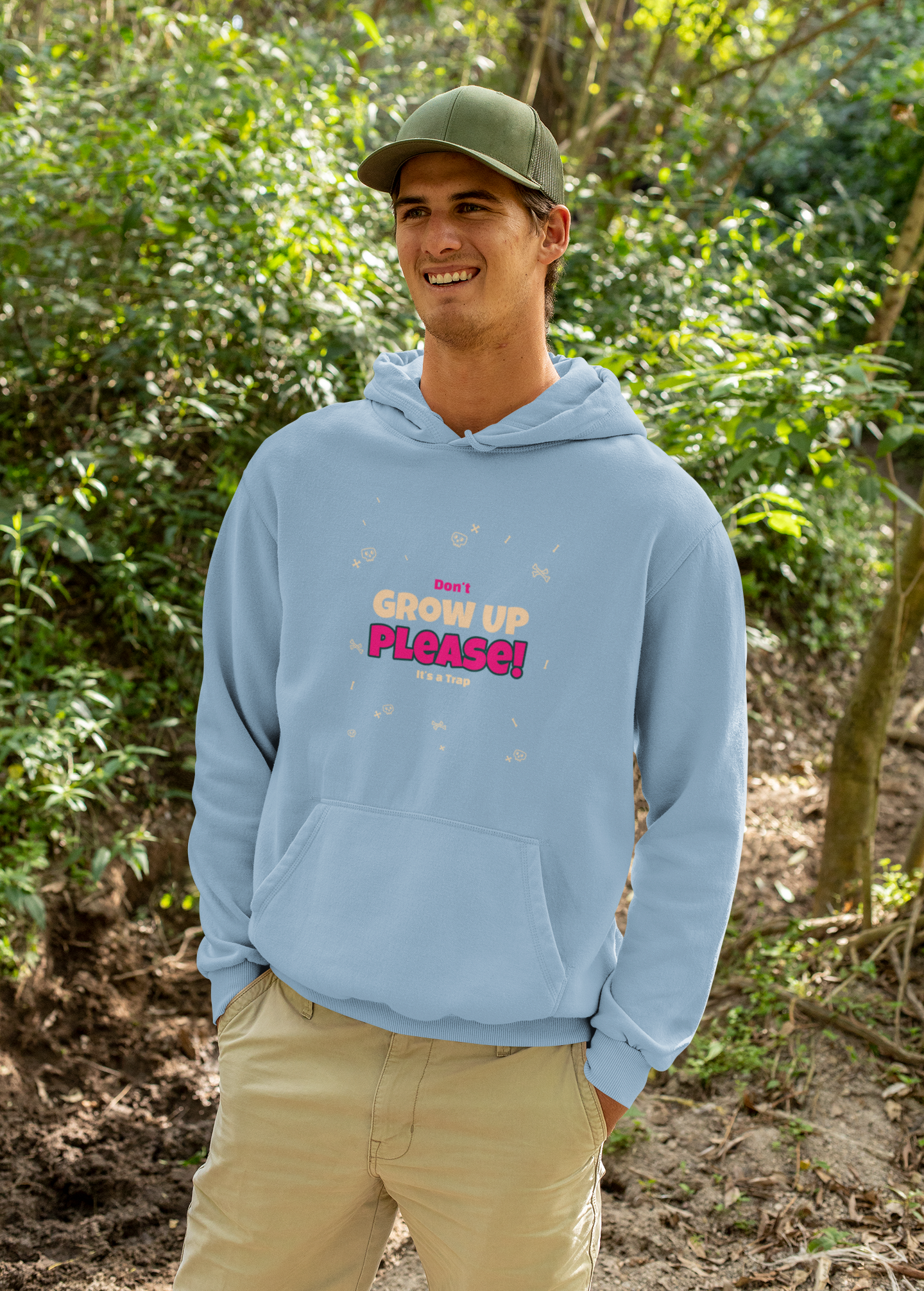 Don't Grow Up Hoodie - Stylish Grow Design for Fun and Comfort