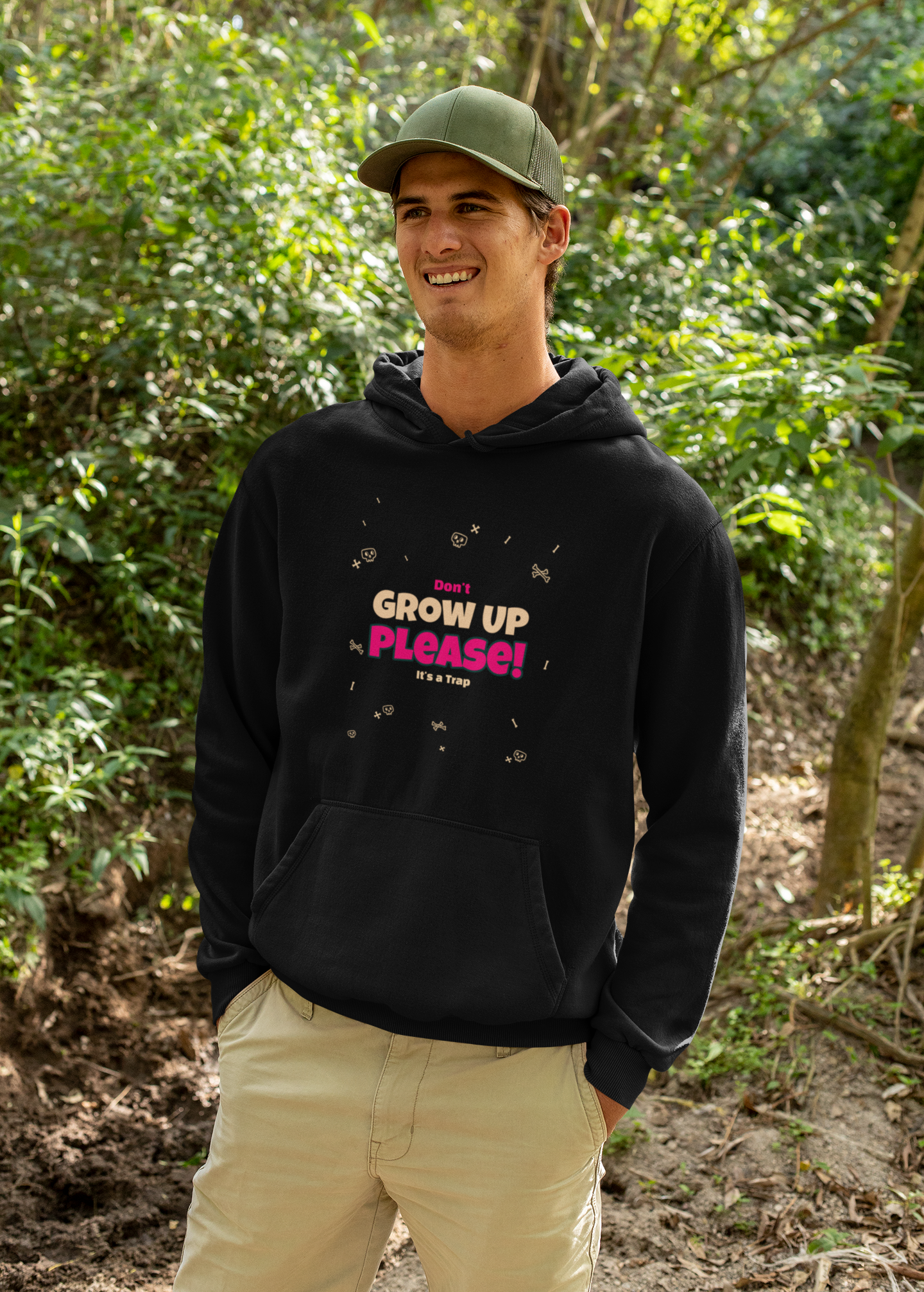 Don't Grow Up Hoodie - Stylish Grow Design for Fun and Comfort