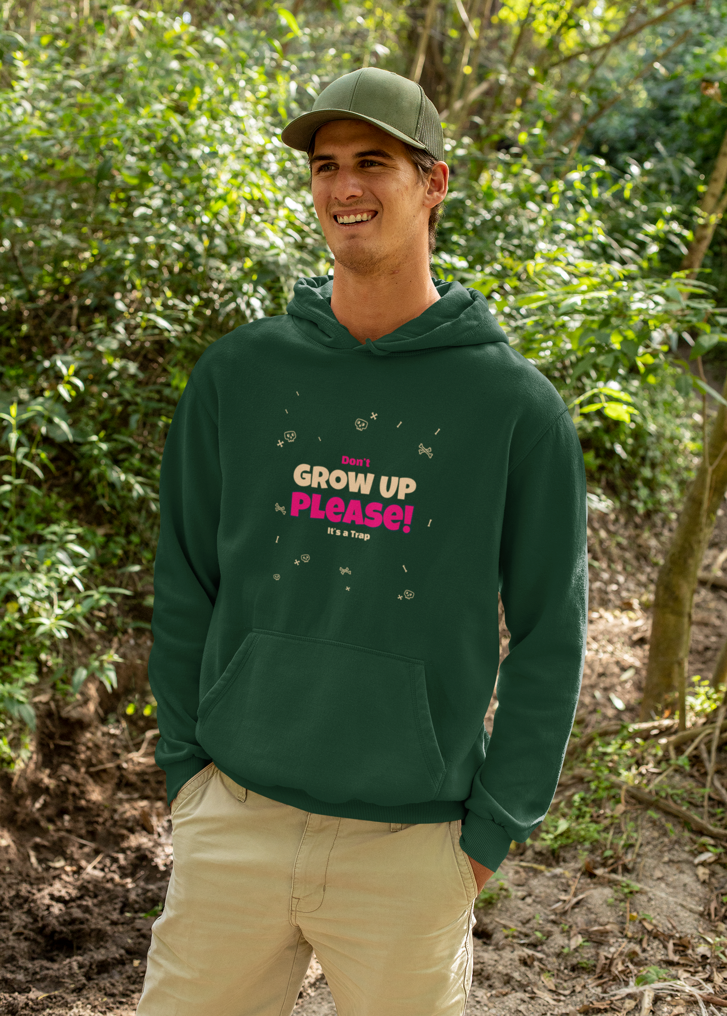 Don't Grow Up Hoodie - Stylish Grow Design for Fun and Comfort