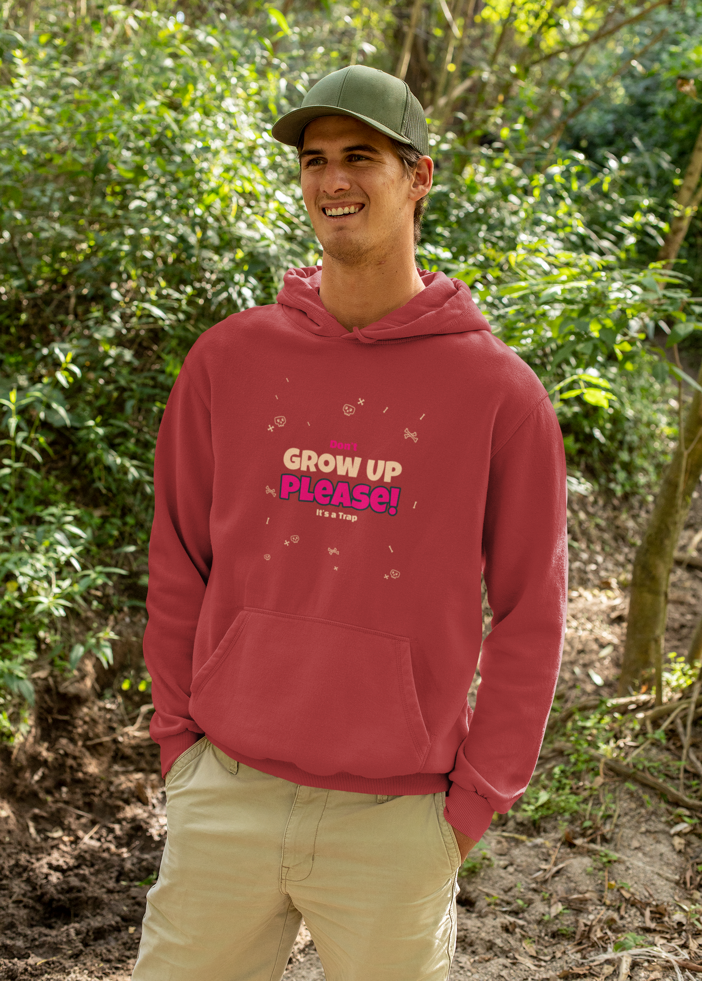 Don't Grow Up Hoodie - Stylish Grow Design for Fun and Comfort