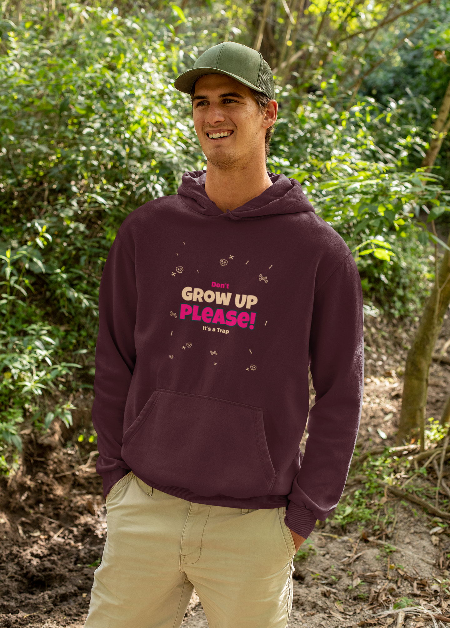 Don't Grow Up Hoodie - Stylish Grow Design for Fun and Comfort