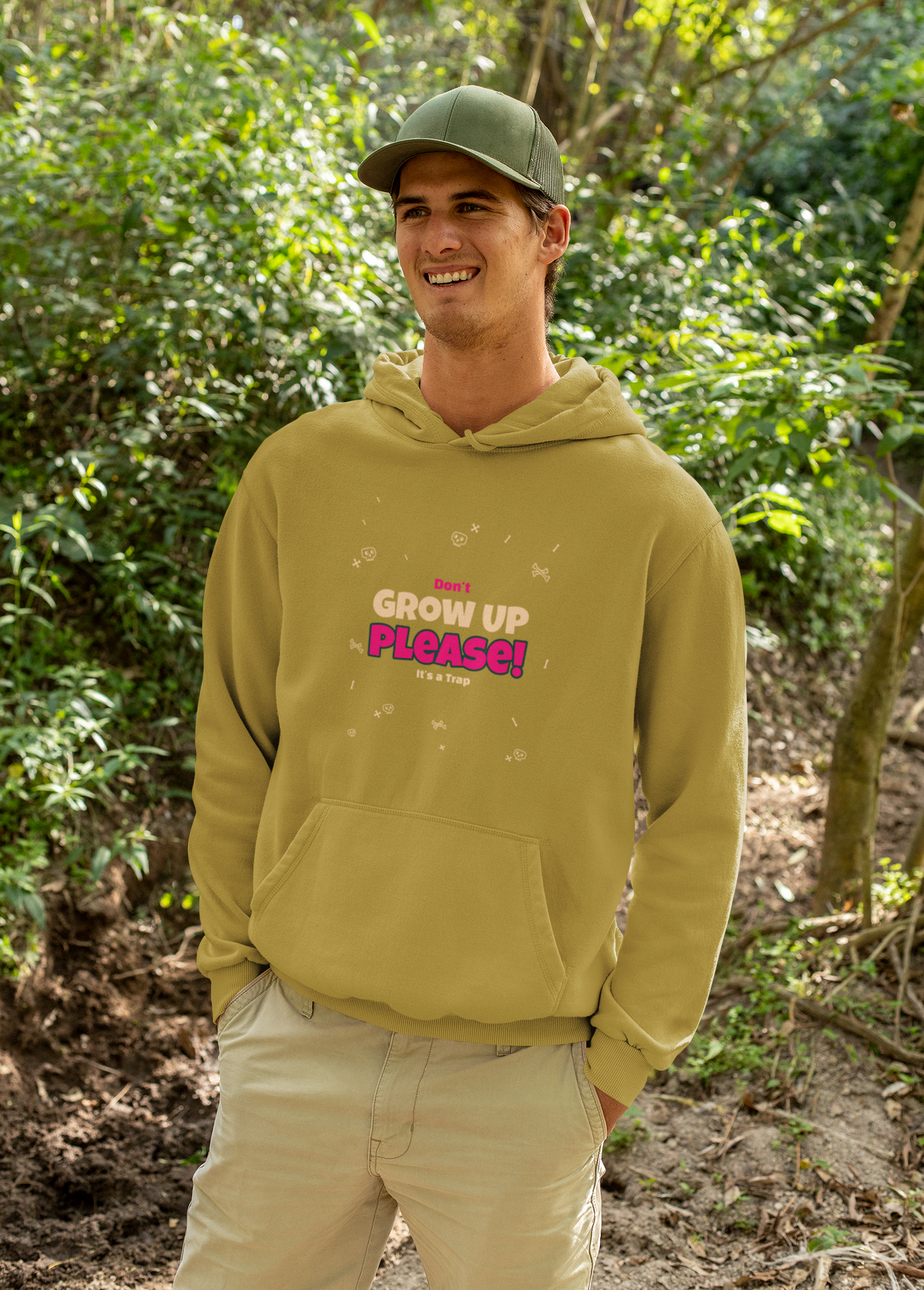 Don't Grow Up Hoodie - Stylish Grow Design for Fun and Comfort