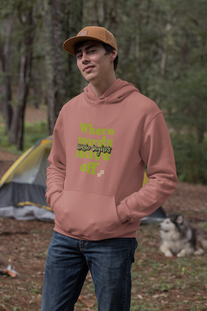 Unisex Music Begins Hoodie for Music Lovers