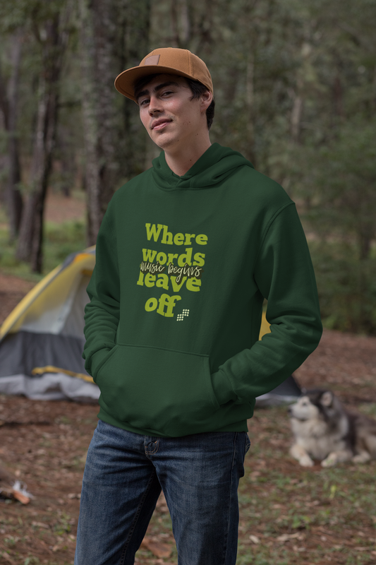 Unisex Music Begins Hoodie for Music Lovers