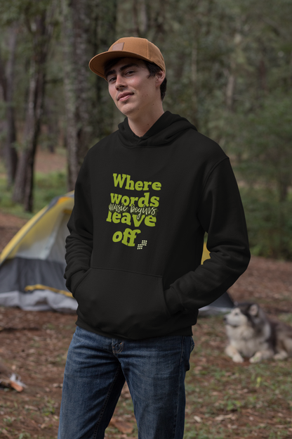 Unisex Music Begins Hoodie for Music Lovers