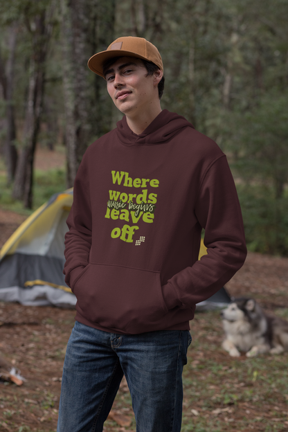 Unisex Music Begins Hoodie for Music Lovers