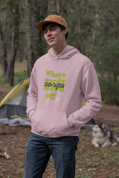 Unisex Music Begins Hoodie for Music Lovers