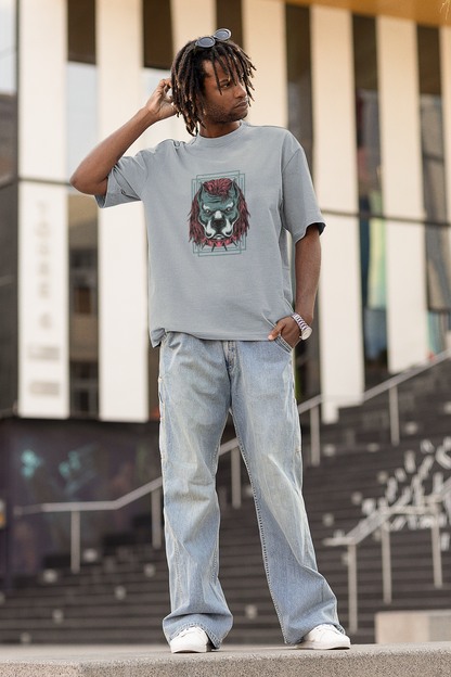 Angry Dog Oversized T-Shirt - Classic Style