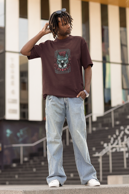 Angry Dog Oversized T-Shirt - Classic Style