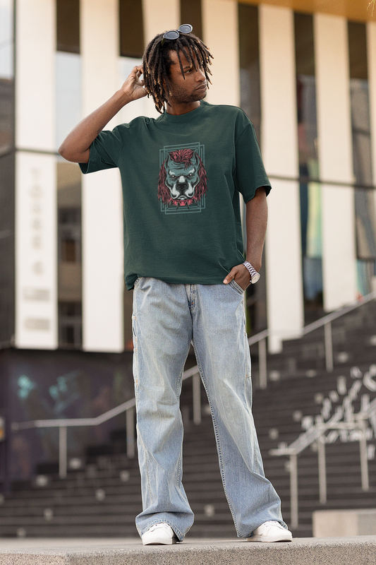 Angry Dog Oversized T-Shirt - Classic Style