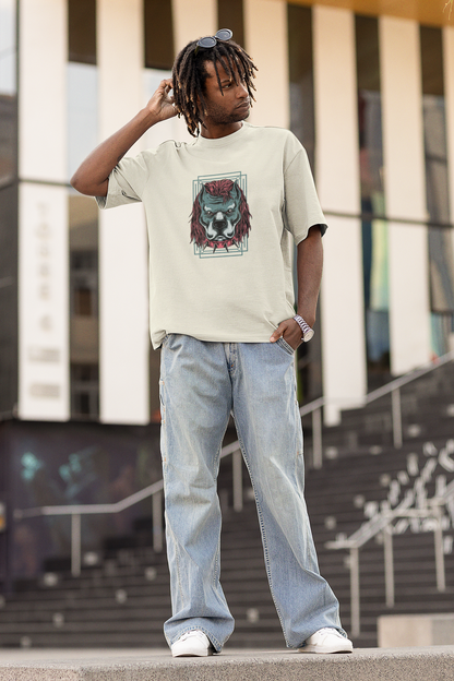 Angry Dog Oversized T-Shirt - Classic Style