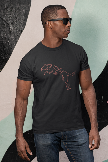 Cotton Stretch Flying Dog T-Shirt for Ultimate Comfort