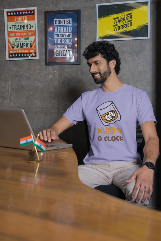 Whisky O Clock T-Shirt for Men and Women - Supima Cotton Graphic Tee for Whisky Lovers